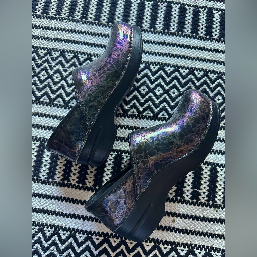 Iridescent design Dansko clogs